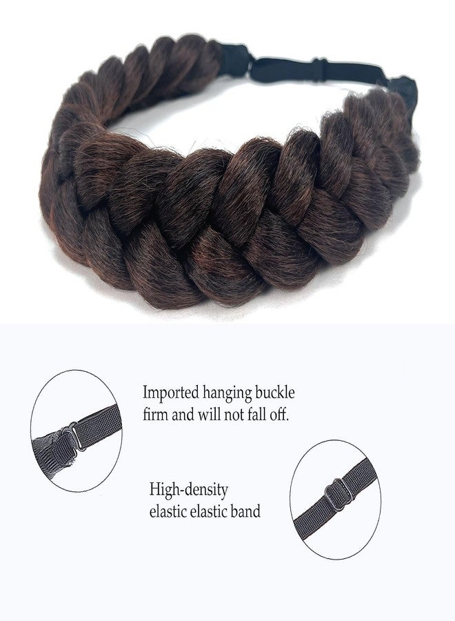TOECWEGR Crimp And Fluffy Braided Headband 3 Strands Synthetic Hair Braid Fashion Chunky Wide Thick Elastic Braid Headbands Clothing Ladies Beauty - Image 5